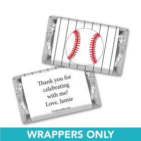 Birthday Personalized Hershey's Miniatures Wrappers Baseball Party