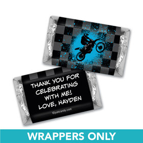 Birthday Personalized Hershey's Miniatures Wrappers Motorcycle Motorcross Party