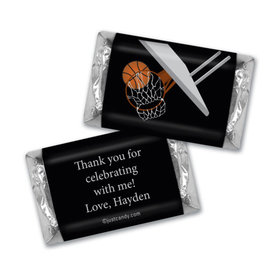 Birthday Personalized Hershey's Miniatures Wrappers Basketball Hoop Slam Dunk