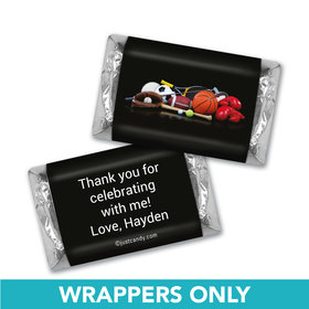 Birthday Personalized Hershey's Miniatures Wrappers Sports