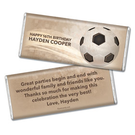 Birthday Personalized Chocolate Bar Soccer Ball