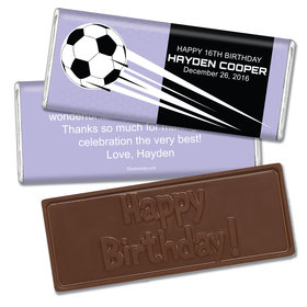 Birthday Personalized Embossed Chocolate Bar Soccer