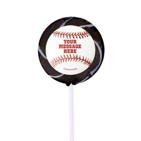 Baseball Personalized 2" Lollipops (24 Pack)