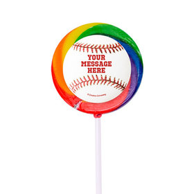 Baseball Personalized 2" Lollipops (24 Pack)