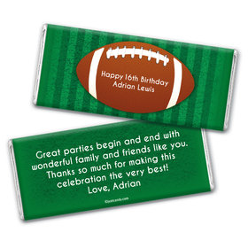 Birthday Personalized Chocolate Bar Wrappers Large Football