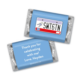 Birthday Personalized Hershey's Miniatures Wrappers Sweet 16 License Plate