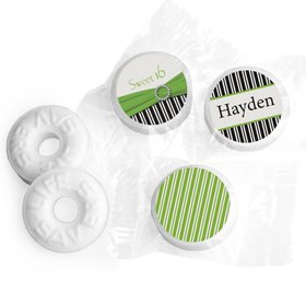 Birthday Personalized Life Savers Mints Glamour Stripes Sweet 16