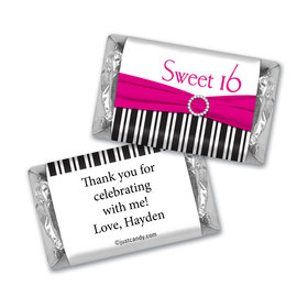 Birthday Personalized Hershey's Miniatures Glamour Stripes Sweet 16