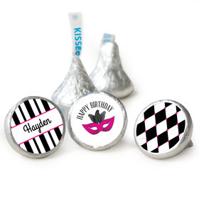 Birthday Personalized Hershey's Kisses Harlequin Masquerade Assembled Kisses