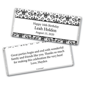 Birthday Personalized Chocolate Bar Wrappers Jacquard Pattern