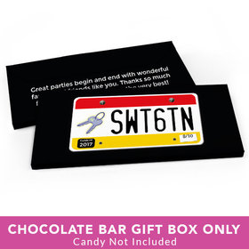 Deluxe Personalized Sweet 16 Birthday License Plate Candy Bar Favor Box
