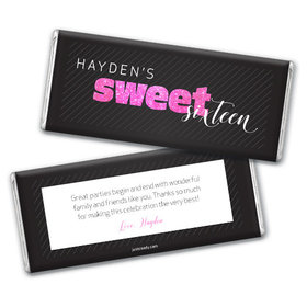 Personalized Sweet 16 Chic 16 Chocolate Bar & Wrapper