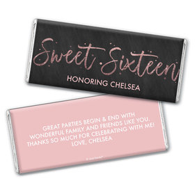 Personalized Pink Sweet 16 Chocolate Bar