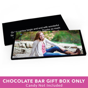 Deluxe Personalized Sweet 16 Birthday Full Photo Candy Bar Favor Box