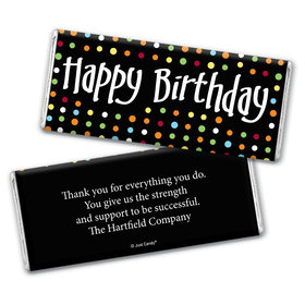Birthday Personalized Chocolate Bar Wrappers Polka Dot