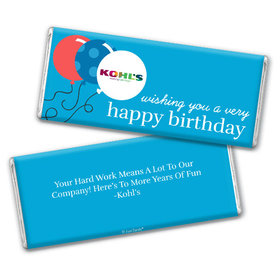 Personalized Birthday Add Your Logo Balloons Chocolate Bar & Wrapper