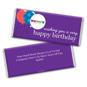 Personalized Birthday Add Your Logo Balloons Chocolate Bar Wrappers Only