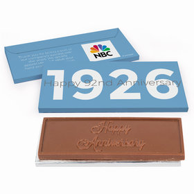 Deluxe Personalized Corporate Anniversary The Beginning Embossed Chocolate Bar in Gift Box