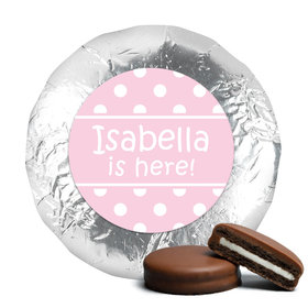 Baby Girl Announcement Chocolate Covered Oreos Polka Dots