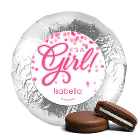 Personalized Girl Birth Announcement Bubbles Milk Chocolate Covered Oreos