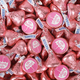 Assembled Pink Baby Shower Hershey's Kisses Candy 100ct - Oh Baby!