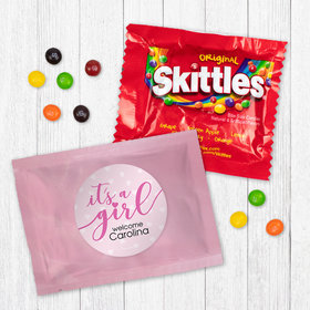 Personalized Girl Birth Announcement Its a Girl Skittles