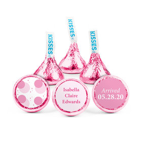Personalized Girl Birth Announcement Hey Baby Hershey's Kisses