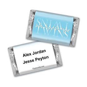 Twin Birth Announcement Personalized Hershey's Miniatures Wrappers Reflection