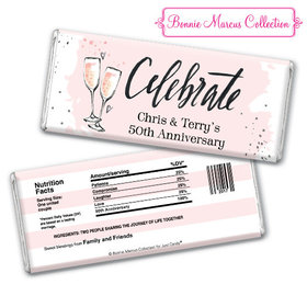 Bonnie Marcus Collection Personalized Chocolate Bar Chocolate and Wrapper Cheers to the Years Anniversary Favor