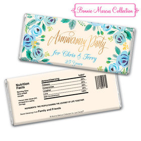 Bonnie Marcus Collection Personalized Chocolate Bar Chocolate & Wrapper Here's Something Blue Anniversary Favors