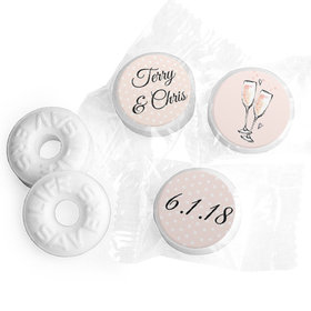 Personalized Bonnie Marcus Anniversary Bubbly Party Pink Life Savers Mints
