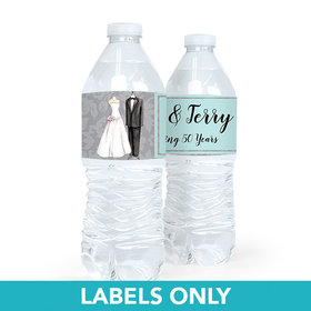 Personalized Anniversary Together Forever Water Bottle Sticker Labels (5 Labels)