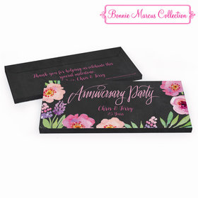 Deluxe Personalized Anniversary Floral Embrace Chocolate Bar in Gift Box