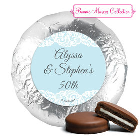 Personalized Bonnie Marcus Anniversary Lace Linen Milk Chocolate Covered Oreos
