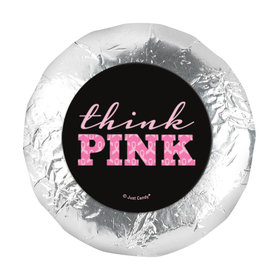 Personalized Bonnie Marcus Breast Cancer Awareness Pink Power 1.25" Stickers (48 Stickers)