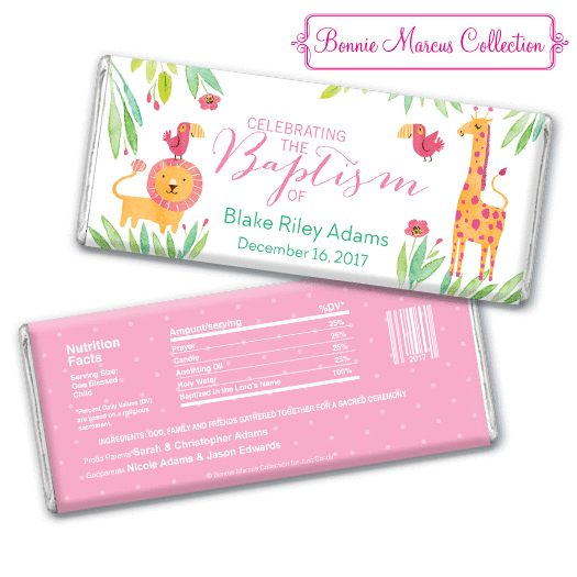 Bonnie Marcus Collection Baptism Personalized Chocolate Bar