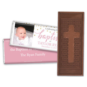 Personalized Bonnie Marcus Baptism Confetti Embossed Chocolate Bar