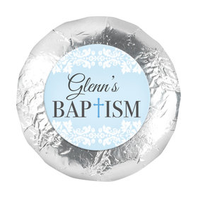 Personalized Bonnie Marcus Baptism Floral Filigree 1.25" Stickers (48 Stickers)