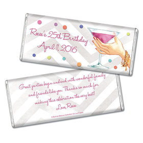 Bonnie Marcus Collection Personalized Chocolate Bar Birthday Wrappers Here's to You
