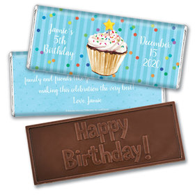 Bonnie Marcus Collection Personalized Embossed Chocolate Bar Birthday Wrappers Cupcake Dazzle