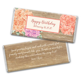 Bonnie Marcus Collection Personalized Chocolate Bar Wrappers Chocolate and Wrapper Blooming Joy Birthday Party Favor