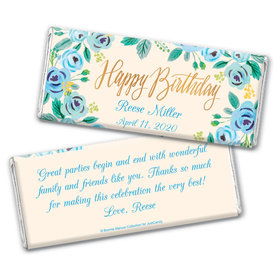 Bonnie Marcus Collection Personalized Chocolate Bar Wrappers Chocolate & Wrapper Here's Something Blue Birthday Favors