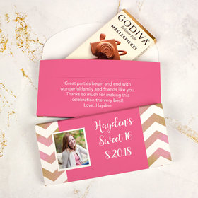 Deluxe Personalized Bonnie Marcus Birthday Picture Your Birthday Godiva Chocolate Bar in Gift Box