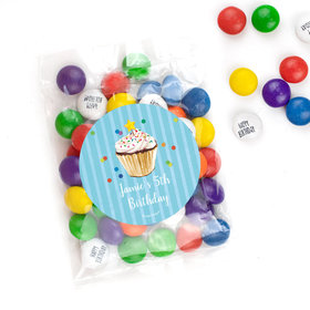 Personalized Cupcake Candy Bags with Just Candy Milk Chocolate Minis