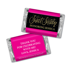 Personalized Bonnie Marcus Sweet 16 Gold Dots Hershey's Miniatures