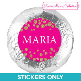 Personalized Bonnie Marcus Quinceanera Gold Sparkle 1.25" Stickers (48 Stickers)