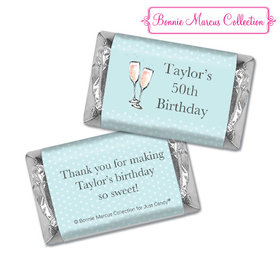 Personalized Bonnie Marcus Birthday Blue Birthday Party Bubbly Hershey's Miniatures