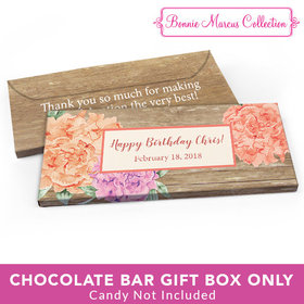Deluxe Personalized Birthday Blooming Joy Candy Bar Favor Box