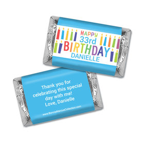 Personalized Bonnie Marcus Birthday Colorful Candles Hershey's Miniatures