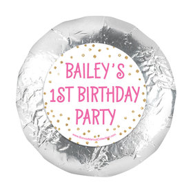 Personalized Golden One First Birthday 1.25" Stickers (48 Stickers)